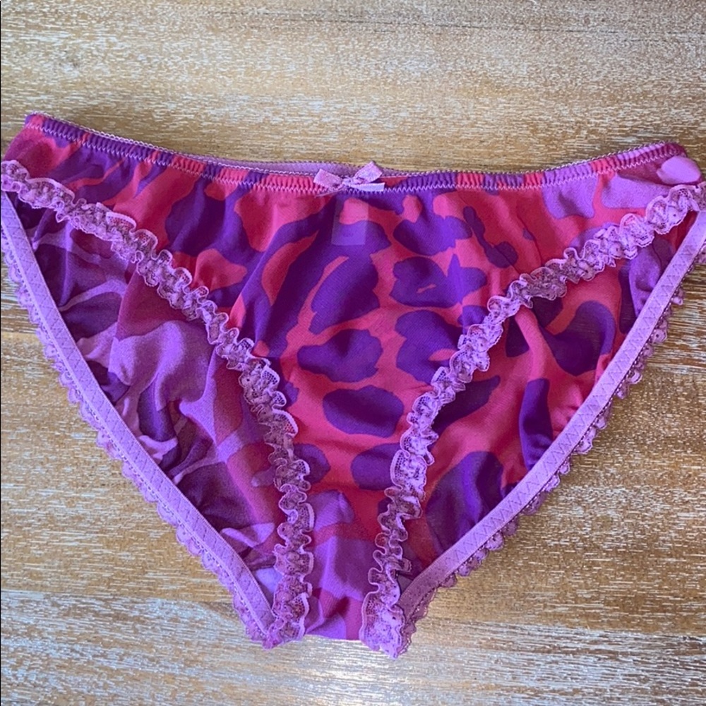 Animal Print Lace Trimmed Panties